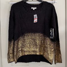 Bundle & Save! Gold Sweater, Detailed Sweater, Gold Shimmer, Black And Gold, Sweaters For Women, Gold, Women Shopping, Clothes, Black