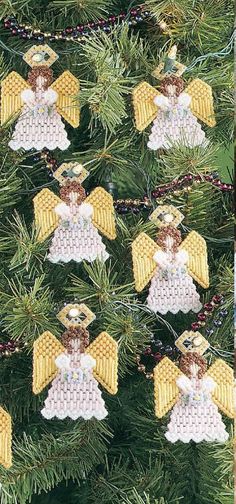 This is a plastic canvas pattern leaflet entitled Twinkle Lights Angels.  These make angel ornaments for your pretty Christmas tree!!  This comes in PDF format using 7 count canvas.  This is a digital download, not a physical pattern.  Thanks!! Christmas Trimmings, Pretty Christmas Trees, Light Angel, Plastic Canvas Ornaments, Angel Crafts, Plastic Canvas Christmas, Lighted Canvas, Ornament Kit, Canvas Projects