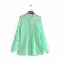 New Women Fashion Long Sleeve Chiffon Pleated Blouse Shirts Women O Neck Casual Business Blusas Femininas Chemise Tops Ls3359 Spring Pleated V-neck Blouse, Pleated V-neck Blouse For Spring, Chiffon Long Sleeve Tops, Solid Color Sheer Long Sleeve Tops, Sheer Summer Office Blouse, Spring Chiffon Top In Any Color, Solid Chiffon Top For Spring, Long Sleeve Chiffon Tops, Trendy Long Sleeve Chiffon Top