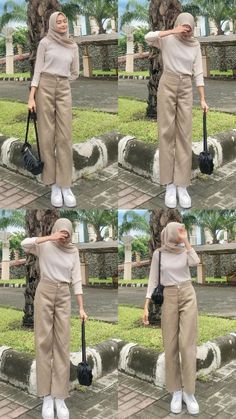 Ootd Kepantai, Mix And Match Outfits Hijab, Ootd Ngampus, Outfit Ngampus, Style Hijab, Casual Hijab Outfit