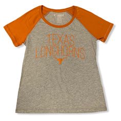 Texas Longhorn Women’s T-Shirt Size S New With Tags Orange Short Sleeve T-shirt With Letter Print, Orange Relaxed Fit T-shirt With Letter Print, Casual Orange College Tops, Casual Orange Tops For College, Pre-shrunk Orange Graphic Tee, Orange Short Sleeve T-shirt With Text Print, Orange Pre-shrunk Short Sleeve T-shirt, Orange Short Sleeve Graphic Tee, Heather Peach Short Sleeve Graphic Tee