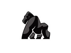 a gorilla logo on a white background