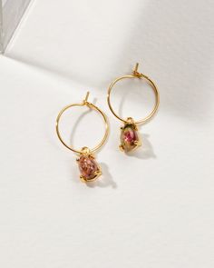 Harness the energizing power of gemstones with these hoop earrings! They create a surprisingly delicate aura, so airy and effortless, you won't even notice them! They look great worn singular or interspersed with larger hoops in your second piercing. Second Piercing, Tourmaline Stone, Watermelon Tourmaline, Labradorite Stone, 14kt Gold, Labradorite, Tourmaline, Watermelon, Aura