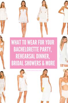 what to wear for your bachelor party, rehearsal dinner, bridal showers & more