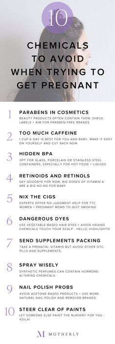 the top ten chemicals to avoid when trying to get pregnant info from motherhood com