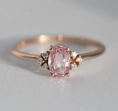 Oval Pink Peach Sapphire Ring Rose Gold Diamond Sapphire | Etsy Peach Sapphire Rings, Diamond Sapphire Ring, Rings Sapphire, Pink Sapphire Ring Engagement, Diamond Sapphire Engagement Ring, Ruby Rings, Peach Sapphire, Pink Stuff, Green Amethyst Ring