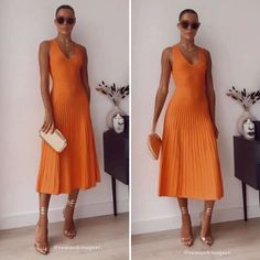 Zara Rib Knit Orange Dress New New With Tags Knitted Midi Length Party Dresses, Chic Knee-length Knitted Midi Dress, Elegant Knit Midi Dress For Vacation, Chic Knitted Knee-length Midi Dress, Chic Knitted V-neck Dresses, Chic Knit Midi Dress For Vacation, Chic Knit Midi Dress For Summer, Summer Ribbed Midi Party Dress, Summer Party Midi Dress With Ribbed Details