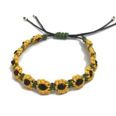 Sunflower Bracelets Adjustable Boho Daisy Charm Handmade Braided Rope New Handmade Nice Packaging Fast Shipping Adjustable Flower Friendship Bracelets For Beach, Casual Flower Bracelets For Beach, Yellow Flower Bracelets For The Beach, Yellow Flower Bracelets For Beach, Yellow Flower Bracelet For The Beach, Yellow Adjustable Length Jewelry For Beach, Handmade Adjustable Flower Friendship Bracelets, Casual Yellow Resizable Jewelry, Adjustable Cord Yellow Bracelet For Beach