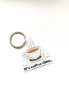 "Coffee Keychain, Acrylic Keychain, Acrylic Coffee Keychain, Retro Keychain, Gift Ideas, Coffee Lover Gift, Coffee Lover Gift Idea Item Description:  Sizes: 2x2 (1) 'it's coffee time.\"  acrylic keychain  POLICY: No refunds or exchanges. Final sale.  Please message me if you have any questions! Thank you for shopping at Mellie Design Co." Keychain Gift Ideas, Retro Keychain, Coffee Keychain, Keychain Acrylic, Acrylic Keychains, Coffee Lover Gift, Acrylic Keychain, Keychain Gift, Coffee Lover Gifts