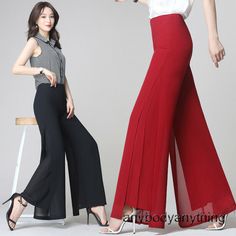 Women Chiffon Straight High Waist Pants Split Wide-leg Trousers Casual Culottes     Shipping ●    Items will be sent within 5 days of payment verification ●     Items will be shipped from China. Delivery time may vary due to different countries, public holidays, customs issues, logistic arrangements, etc. Your understanding will be greatly appreciated.  Return Policy ●     If you want to return an item, it must be in an unused condition. ● All returning postage costs will be the responsibility o Andre Rieu, Trousers Casual, High Waist Pants, Different Countries, Waist Pants, Wide Leg Trousers, High Waisted Pants, Positive Feedback, Return Policy