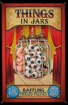 there is a poster for things in jars