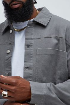 Available In Grey. Fold Down Collar Front Button Closure Chest Collar Long Sleeve 100% Cotton Imported | Mens Yorktown Twill Button Up Shirt in Grey size Small by Fashion Nova Button-up Tops With Buttoned Pockets For Streetwear, Streetwear Button-up Shirt With Snap Buttons, Streetwear Snap Button-up Shirt, Streetwear Snap Button Shirt, Button-up Shirt With Button Closure For Streetwear, Collared Shirt With Button Closure For Streetwear, Gray Button-up Top With Snap Buttons, Urban Style Button-up Tops For Everyday, Urban Button-up Tops For Everyday