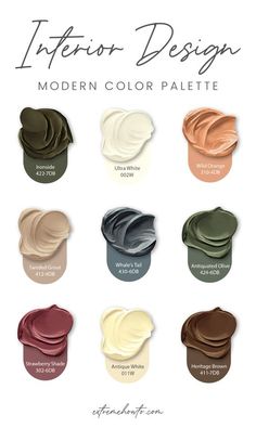 the interior design modern color palette