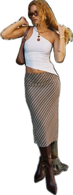 Spring High Waist Elastane Maxi Skirt, Casual Long Elastane Skirt, Striped Fitted Midi Skirt, Fitted Striped Maxi Skirt For Spring, Striped Fitted Long Skirt, Casual Striped Stretch Skirt, Buy Now Pay Later, Princess Polly, Buy Now