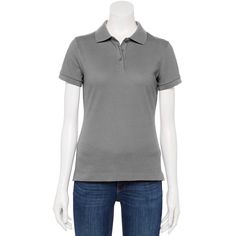 Enhance her school uniform basics with this juniors' polo shirt from SO.Click on this WOMEN'S GUIDE to find the perfect fit and more! Polo neckline Cuffed short sleeves Vented hemFABRIC & CARE Cotton Machine wash ImportedSUSTAINABILITY FEATURES Supports more sustainable cotton farming Size: X Small. Color: Charcoal. Gender: female. Age Group: kids. Fitted Gray Polo Collar T-shirt, Gray Fitted Polo Collar T-shirt, Basic Plain Cotton Polo Shirt, Fitted Gray Polo Collar Top, Gray Fitted Polo Collar Top, Fitted Cotton Polo Shirt For School, Fitted Solid Polo Shirt For School, Fitted Polo Shirt For School, Stretch Cotton Collared Polo Shirt