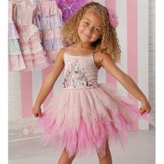 Perfect for your little princess. This enchanting dress features an embellished sequin castle and pink ombre tulle skirted bottom. Sleeveless Embellished Tulle Tutu Dress, Spring Embellished Princess Dress, Spring Pink Embellished Princess Dress, Princess Style Sequined Tutu Dress For Dress-up, Princess Style Sequin Dress With Glitter Tulle, Princess Style Sequined Tutu Dress, Embellished Glitter Tulle Princess Dress, Spring Princess Style Sequin Dress, Princess Style Tulle Sequin Dress For Dress-up