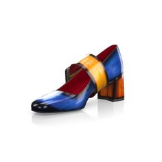 Multicolor Leather Heels With Contrasting Heel Counter, Multicolor Leather Block Heel, Multicolor Leather Block Heel Shoes, Multicolor Leather Heels For Formal Occasions, Block Heel Shoes, Pretty Shoes, Heel Shoes, Womens Heels, New Shoes