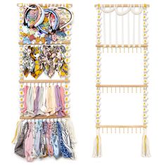 PRICES MAY VARY. 💞【Upgraded to 5 Functional Areas , Compared to others headband holder】: 110*30cm/43.3*11.8 inches. The headband holder has 1 row baby bow organizer and 30 hooks. which can hold up to 60 baby girl bows and 60 headbands, The headband holder provides a convenient and organized storage solution for your headbands. It helps keep your headbands neatly stored in one place, preventing them from getting lost or tangled 💕【4 High-Quality Beech Wood Instead Of Pine Wood，Bohemian Cotton Ro Hair Bow Hanger, Hair Accessories Organizer, Hair Bow Organizer, Headband Organizer, Daisy Headband, Bow Organizer, Bow Hanger, Daisy Hair