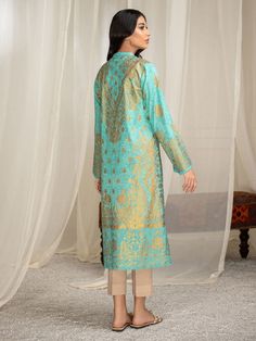 Brand: LimelightProduct Code: U2830 Sea GreenCollection: Limelight Spring Summer Vol-01 Unstitched CollectionFabric: Lawn DESIGN DETAILS: Shirt Gold paste print embroidered shirt 1.83 M Fabric: Lawn DISCLAIMER:* Lining, Laces, and Tassels are not included in unstitched variants.* Embellishment items in stitched outfits are subject to market availability.* The actual colors of the outfit may vary from the colors being displayed on your device. CARE INSTRUCTIONS: Extra Fabric Has Been Used For Shoot Original Color May Vary Slightly From The Picture Dry Clean Recommended Iron The Clothes At Moderate Temperature Do Not Use Bleach, Or Stain Removing Chemicals Damp Fabric Should Not Be Exposed To Sunlight Limelight Spring Summer Vol-01 Unstitched Collection Authenticity Guaranteed – 100% Origina Luxury Unstitched Chanderi Lawn Suit, Luxury Fitted Jamawar Lawn Suit, Luxury Bollywood Lawn Suit In Pista Green, Luxury Fitted Lawn Suit For Spring, Luxury Formal Cambric Lawn Suit, Luxury Chanderi Lawn Suit For Summer, Luxury Semi-stitched Green Lawn Suit, Luxury Pista Green Lawn Suit For Women, Luxury Cambric Lawn Suit For Formal Occasions