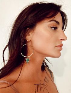 "The green Chrysoprase pendants are to die for. The shade of green is fresh, happy and full of joy. Want to complete an outfit and make it fierce?! Put these beauties on. ▲ Chrysoprase gemstone triangle pendants ▲ 2\" gold plated hoops ▲ Weight: 1/8 oz ▲ Drop length: 3 1/4\" ▲ Handmade in Arizona Love hoop earrings as much as we do? Shop them all here! https://etsy.me/3txKbEn CHRYSOPRASE GEMSTONE PROPERTIES This is a heart stone, promoting joy and optimism! It helps to attract love and abundance Green Teardrop Hoop Earrings For Everyday, Green Teardrop Nickel Free Hoop Earrings, Green Teardrop Nickel-free Hoop Earrings, Nickel-free Green Teardrop Hoop Earrings, Everyday Green Teardrop Hoop Earrings, Jade Hoop Earrings For Gift, Jade Hoop Earrings As Gift, Adjustable Green Hoop Earrings, Everyday Green Circular Earrings