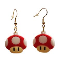 Great For Bundling!!! Cute Earrings For The Gamer, Mario Bros Enthusiast, Or Anyone Who Would Like To Wear Adorable Mushroom Earrings. These Earrings Are Handmade With Love And Care. Material (Character): Silicone Material (Hook): Stainless Steel Covered In 14k Gold-Tone Coating Length: 2" Comes In Black Box Features: Dangle Earrings Size: Womens 2" Condition: New With Box Mario Earrings, Shrink Art, Mushroom Earrings, Red Mushroom, Halloween 2024, Black Box, Silicone Material, North Pole, Mario Bros