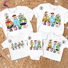 PLEASE REFER TO THE SIZE CHARTS OF MEASUREMENTS BEFORE ORDERING YOUR SIZE. I can only fully refund or welcome exchanges if I send the wrong sizes, wrong shirt type, products of wrong designs or under qualified prints. PRODUCTS' DETAILS - Infant Baby Bodysuit: 100% cotton - Toddler Fine Jersey Tee: 100% cotton fine jersey - Youth Unisex Jersey Bella Canvas Tee: 100% cotton - Unisex Tshirt: 100% cotton, 90/10 cotton/poly for Sport Grey Fabrication may be different for certain colors CARE INSTRUCTI Toy Story Shirt For Kids, Toy Story Family Vacation Shirts, Toy Story Burthday Shirts, Toy Story Costume Shirts, Toy Story Shirts Family Svg, Toy Story Themed Disney Shirts, Matching Disney Shirts For Couples Toy Story, Toy Story Shirts Deputy Shirt, Toy Story Birhday Baseball Shirt