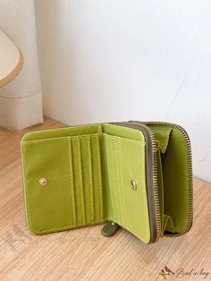 Bird in Bag - Mesh Geometric Money Bag Coin Purse Trendy Square Wallets With Card Slots, Trendy Square Travel Wallet, Square Everyday Wallets, Trendy Square Wallet For Everyday Use, Trendy Square Bag With Card Slots, Trendy Square Bags With Card Slots, Green Square Bag With Zipper Closure, Green Pouch Bag With Card Slots, Versatile Green Bag With Zipper Closure