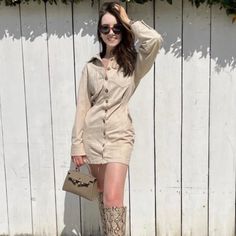 Nwt. Zara Stone Faux Suede Mini Dress With Collar, Long Sleeves, Featuring Patch Pockets On The Front And Darts, Elastic Waistband In Back, Front Buttons Closure. Size L. Ref. 8281/030. Pit To Pit 20" Flat, Shoulders 18.5", Sleeves 21", Waist 14", Length 32". Blogger Favorite Beige Mini Dress For Fall, Beige Fitted Mini Dress For Fall, Fitted Mini Shirt Dress For Fall, Fitted Beige Mini Dress For Fall, Fitted Collared Shirt Dress For Winter, Winter Collared Fitted Shirt Dress, Trendy Collared Mini Dress With Buttons, Beige Mini Length Dress For Fall, Collared Mini Dress For Date Night