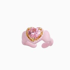 Adorable cute handmade enamel stack ring. Adjustable Pink Enamel Rings, Pink Enamel Rings For Gift, Trendy Pink Enamel Jewelry, Adjustable Pink Enamel Jewelry, Pink Enamel Promise Ring, Pink Enamel Ring For Valentine's Day Gift, Gold Heart-shaped Enamel Rings, Pink Enamel Ring As A Gift, Trendy Enamel Ring As A Gift