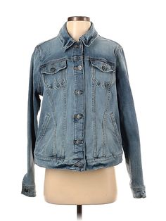 Love Your Body Denim Jacket Size: 0 Jackets & Outerwear - used. 81% COTTON, 15% POLYESTER, 3% SPANDEX, 1% RAYON | Love Your Body Denim Jacket: Blue Jackets & Outerwear - Size 0 Denim Jacket And Jeans, Love Your Body, Blue Denim Jacket, Loving Your Body, Blue Jacket, Love Your, Outerwear Jackets, Jean Jacket, Blue Denim