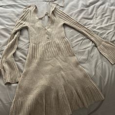 Anthropologie Daily Practice Dress Xxs Never Worn Just Washed! Super Cute Sweater Dress! So Soft! With Pleats And Opening Back! So Cute And Comfy! Originally 130 Selling For 80 Obo! I’m Very Open To All Offers! Beige Stretch V-neck Mini Dress, Beige Mini Dress For Winter Day Out, Beige Stretch Dress For Day Out, Winter Beige Mini Dress For Day Out, Fitted Neutral Knee-length Mini Dress, Fitted Knee-length Neutral Mini Dress, Casual Fitted Beige Mini Dress, Casual Beige Midi Dress For Date Night, Beige Stretch Mini Dress For Day Out