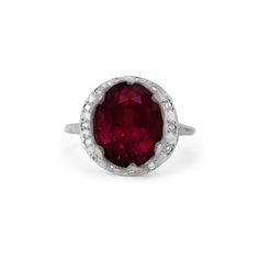 14k gold with oval shaped ruby, fracture filled for clarity enhancement, and 0.10ctw diamonds in an elegant crown bezel. This handmade, organic heirloom is a one of a kind piece from our Queen collection. Oval Ruby Ring, Logan Hollowell, Elegant Crown, Goddess Gifts, Ruby Sapphire, Aquamarine Blue, Ruby Ring, Morganite, Rose Cut