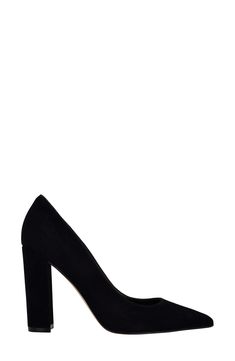 A pointed toe and wrapped block heel lend contemporary sophistication to a lofty pump that will complement your flawless desk-to-dinner style. 3 3/4" heel (size 8.5) Leather upper/synthetic lining and sole Imported Black Evening Pump With 4-inch Heel, Black Pumps With 4-inch Heel For Evening, 4-inch High Heel Block Heels For Office, Modern Court Shoes With 4-inch Block Heel, Chic Block Heels With Medium Width, Chic Block Heels Medium Width, Chic Pointed Toe Heels For Work, Chic Pointed Toe Heels For Workwear, Business Court Shoes With 4-inch Block Heel