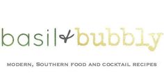 the logo for basil bubbaby modern, southern food and cocktail recipes