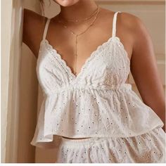 Style No. 80670573; Color Code: 011 Cotton Pullover Styling Hand Wash Imported Dp Mer At1 Chic V-neck Sleepwear For Spring, Summer V-neck Loungewear Blouse, Summer V-neck Camisole For Vacation, Summer Loungewear Camisole, Cotton V-neck Beachwear Tops, Chic V-neck Summer Sleepwear, Feminine V-neck Summer Sleepwear, Feminine Cotton Camisole For Vacation, Feminine Cotton Camisole For Beach