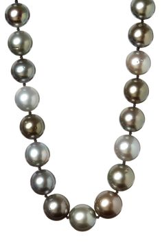 14K White Gold 11-13mm Black Tahitian Pearl Necklace Pearl Strands Necklace, Jewelry Education, Soul Connection, Pearl Strand, Calcium Carbonate