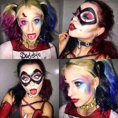 Old School Harley Quinn, Makeup Artist Humor, Harley Quinn Hair, Comic Book Makeup, Joker Clown