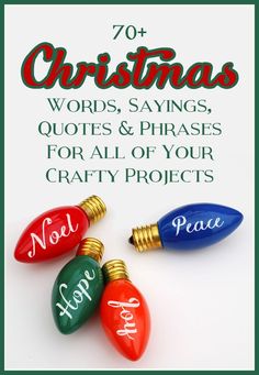 christmas words sayings and phrases for all of your crafty projects