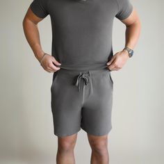 The men’s shorts are a comfortable fit with deep pockets and elastic waist with drawstring. Style, function and comfort meld effortlessly in the men's jogger and long sleeve shirt made from our exclusive Söft fabric. His pragmatic side will appreciate that Söft is breathable, cool and moisture wicking. His sensitive side will appreciate the casual comfort and lightweight brushed finish that makes them perfect for all-season lounging. Deep pockets and elastic waist with drawstring Perfect for all Classic Pajamas, Mens Loungewear, Lounge Shorts, Essential Bag, Sock Shop, Mens Joggers, The Men, Womens Loungewear, Bedding Shop