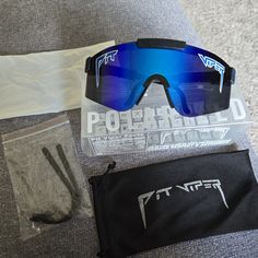 New Never Worn High Quality Sunglasses Sporty Blue Polarized Shield Sunglasses, Functional Blue Sunglasses For Outdoor, Sporty Blue Shield Sunglasses For Sports, Sporty Blue Shield Sunglasses With Uv Protection, Blue Anti-reflective Sunglasses For Outdoor Activities, Outdoor Blue Anti-reflective Shield Sunglasses, Blue Functional Sports Sunglasses, Sporty Blue Sunglasses For Outdoor Activities, Blue Polarized Shield Sunglasses For Outdoor