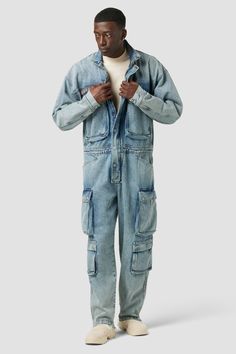 Description From our collab with stylist Zoe Costello, our Brigade Work Jumpsuit is a revved-up rendition on a classic, cut with ample utility pockets from premium non-stretch denim in the Infamous wash. Product Details Front Rise: 13", Leg Opening: 17.25", Inseam: 32", Body Length: 22.75", Chest: 51.5", Sleeve Length: 24.25"Model Height 6’1"Model wearing size MMeasurements based on size M Fit & Care Content: 100% CottonMachine wash cold with like colorsDo not bleachTumble dry low or hang to dry Utility Denim Blue Jumpsuit With Side Pockets, Casual Fitted Jumpsuits And Rompers With Multiple Pockets, Fitted Casual Jumpsuits And Rompers With Multiple Pockets, Utility Denim Overall With Cargo Pockets, Utility Jumpsuits And Rompers With Pockets In Medium Wash, Utility Denim Cargo Pocket Overalls, Utility Denim Jumpsuit In Medium Wash With Side Pockets, Utility Style Medium Wash Denim Jumpsuit With Side Pockets, Utility Denim Jumpsuit With Patch Pockets