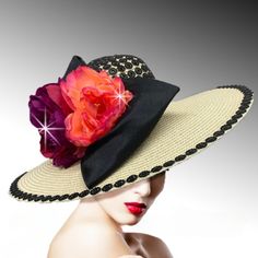 Stunning Big Brim Derby Hat With A Floral Accent And Large Bow. Elegant Sophisticated Design Daring To Turn Heads. Whittall And Shon Design Spring Collection 2023 One In Stock, All Others Will Be Custom Made In 3 To 5 Days And Shipped By My Supplier Via Ups.. Ladies, For Discount Pricing And Free Shipping, You Can Purchase This Lovely Style On Our Website Ozellalavishstyle.Com Please Order In Advance For Special Events All Of Extraordinary Hat Collection Are Custom Made . Thanks For Your Support Chic Beige Straw Hat For Garden Party, Elegant Vacation Hat, Chic Beige Sun Hat For Garden Party, Bohemian Straw Hat For Spring Party, Chic Straw Hat For Garden Party, Chic Beige Sun Hat For Kentucky Derby, Elegant Beige Sun Hat For Vacation, Formal Chic Beige Straw Hat, Chic Beige Hats