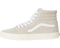 Vans SK8-Hi™ | Zappos.com Leather Sneakers For Skateboarding In Spring, Everyday High-top Skate Shoes With Vulcanized Sole, Leather Canvas Shoes For Skateboarding With White Sole, Classic Skate Shoes With Gum Sole For Spring, Leather Canvas Shoes With White Sole For Skateboarding, White Suede Casual High-top Sneakers, Casual High-top Skate Shoes For Everyday, Classic Suede Skate Shoes For Skateboarding, Classic High-top Suede Skate Shoes