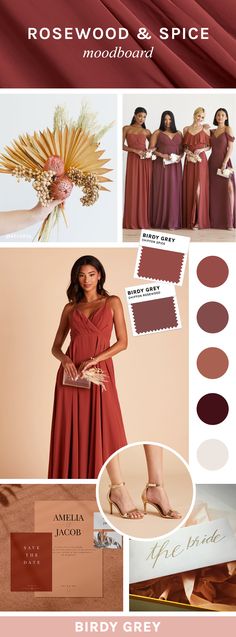 the bridesmaid's color scheme for their wedding day