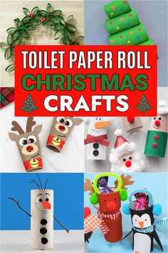 toilet paper roll christmas crafts for kids to make and sell at the dollar store with free printables