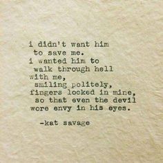 an old typewriter with the words i didn't want him to save me