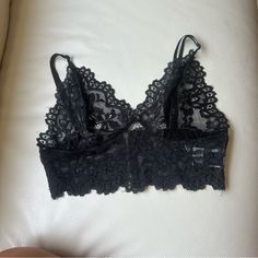 Shein Lace Black Bralette Zipper Back Size Small Never Worn, Brand New (Only Washed And Hung Dry) Delicate Lace Bra For Night Out, Black Low-cut Lace Bra, Black Lace Bralette, Black Lace Bra, Black Bralette, Lace Bralette, Lace Bra, Fashion Ideas, Women's Intimates