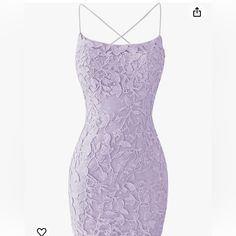 Lace Homecoming Dress - Lavender - Size 10 Nwt Lavender Prom Dress Short, Light Purple Homecoming Dress, Purple Hoco Dress, Quinceanera Dama Dresses, Purple Hoco Dresses, Purple Dress Casual, Fitted Homecoming Dresses, Spring Fling Dress, Lavender Prom Dresses