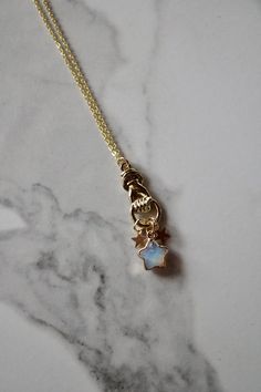 Dope Jewelry Necklaces, Celestial Gold Opal Necklaces, Gold Opal Celestial Necklace, Celestial Gold Opal Necklace, Gold Opal Charm Necklace As Gift, Magical Star-shaped Jewelry For Gifts, Magical Star-shaped Jewelry Gift, Mystical Jewelry With Star Charm For Gifts, Spiritual Star Charm Necklaces