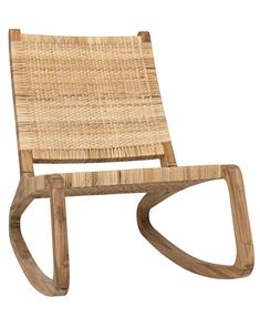 a chair made out of wood and wicker